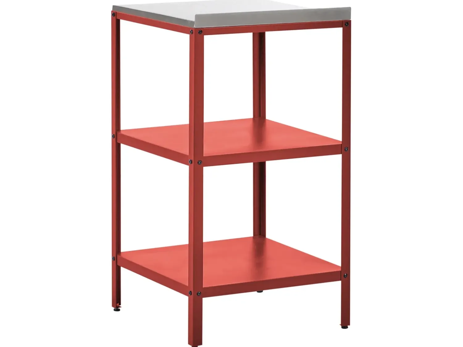 Sale Beliani Set cucina da esterno 4 elementi con lavello VILAMA Metallo Rosso Argento Rosso