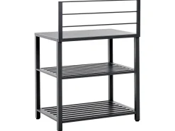 Hot Beliani Set cucina da esterno 4 elementi con lavello VIGGIANO Metallo Grigio grafite Argento Grigio Nero