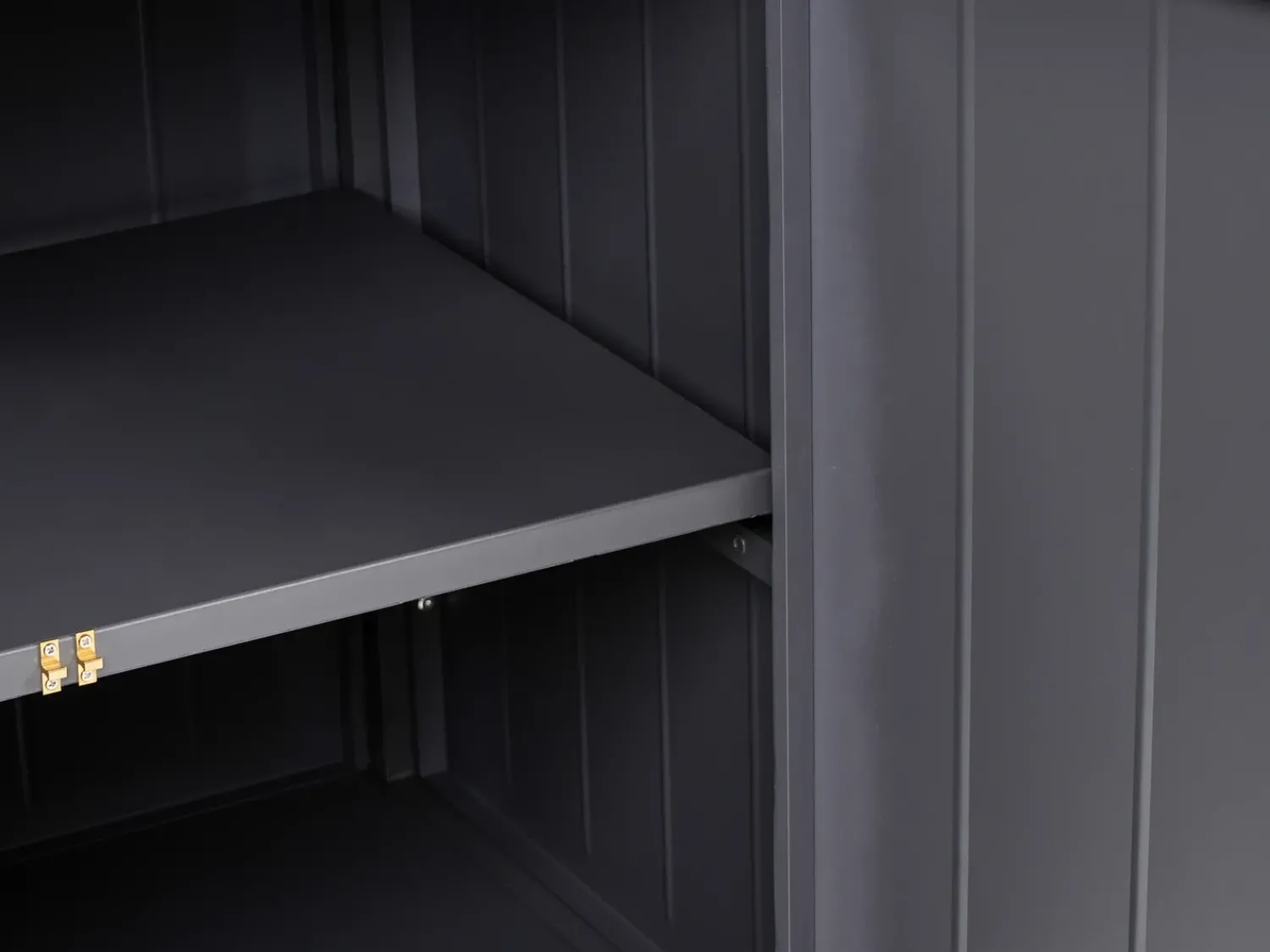Hot Beliani Set cucina da esterno 4 elementi con lavello VIGGIANO Metallo Grigio grafite Argento Grigio Nero