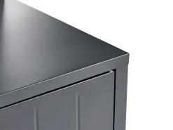 Hot Beliani Set cucina da esterno 4 elementi con lavello VIGGIANO Metallo Grigio grafite Argento Grigio Nero