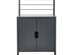 Hot Beliani Set cucina da esterno 4 elementi con lavello VIGGIANO Metallo Grigio grafite Argento Grigio Nero
