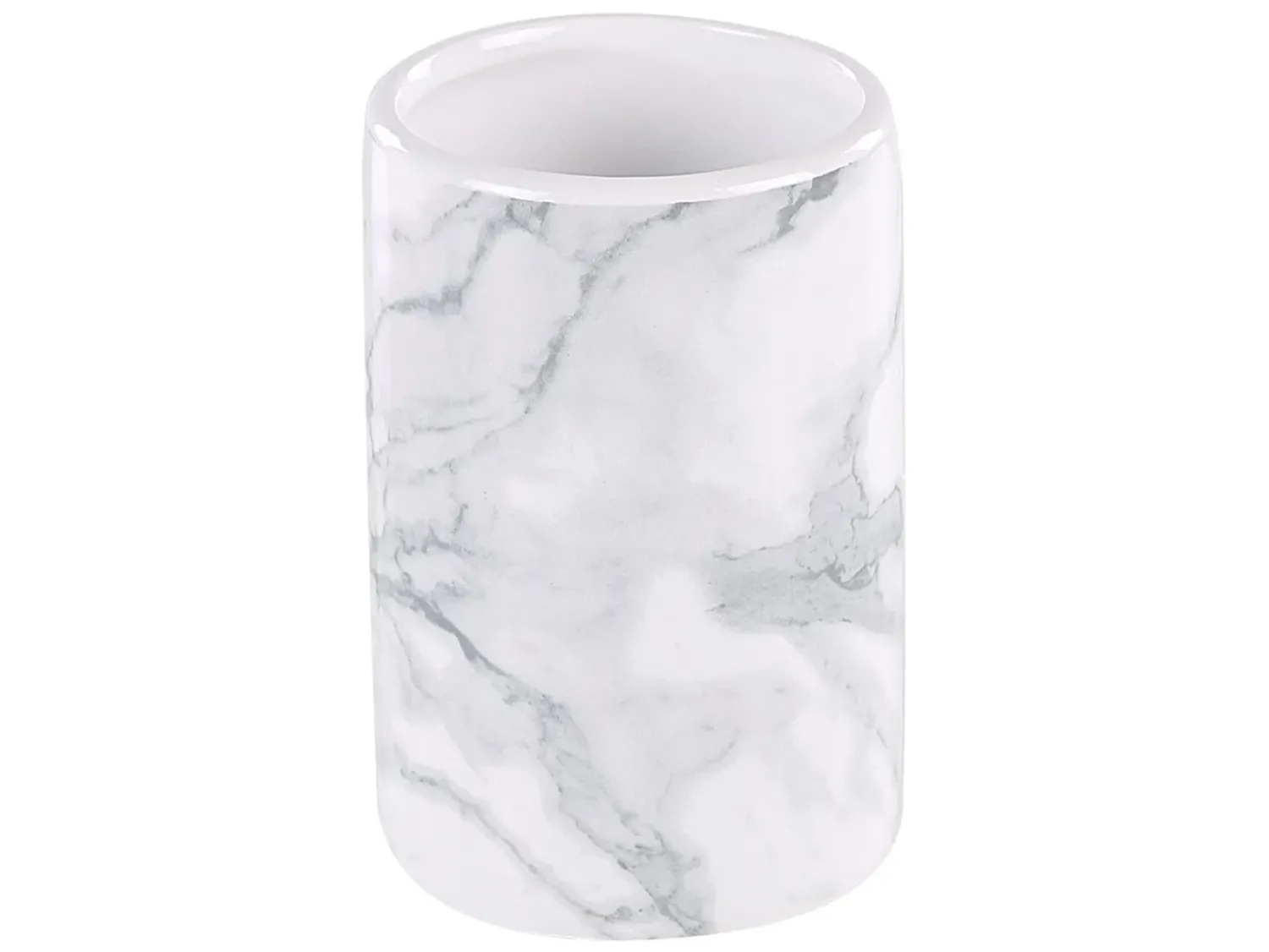 Online Beliani Set da 4 accessori per il bagno ARAUCO Ceramica Marmo Bianco