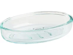 Outlet Beliani Set da 5 accessori per il bagno AMARGA Vetro Verde Verde Argento
