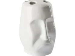 Beliani Set da 4 accessori per il bagno BARINAS Ceramica Bianco