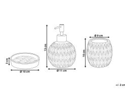 Sale Beliani Set da 3 accessori per il bagno BELEM Ceramica Rosso