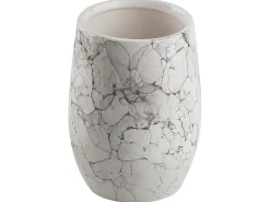 Hot Beliani Set da 6 accessori per il bagno CALLELA Ceramica Bianco Bianco Nero