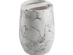 Hot Beliani Set da 6 accessori per il bagno CALLELA Ceramica Bianco Bianco Nero