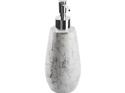 Hot Beliani Set da 6 accessori per il bagno CALLELA Ceramica Bianco Bianco Nero