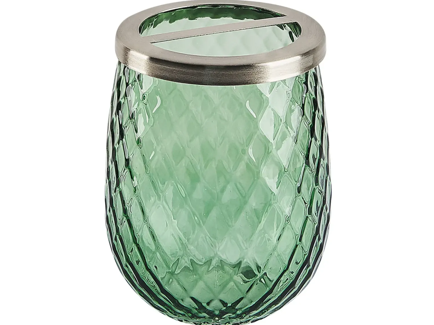 Discount Beliani Set da 4 accessori per il bagno CANOA Vetro Verde Verde Argento