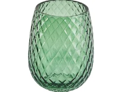 Discount Beliani Set da 4 accessori per il bagno CANOA Vetro Verde Verde Argento