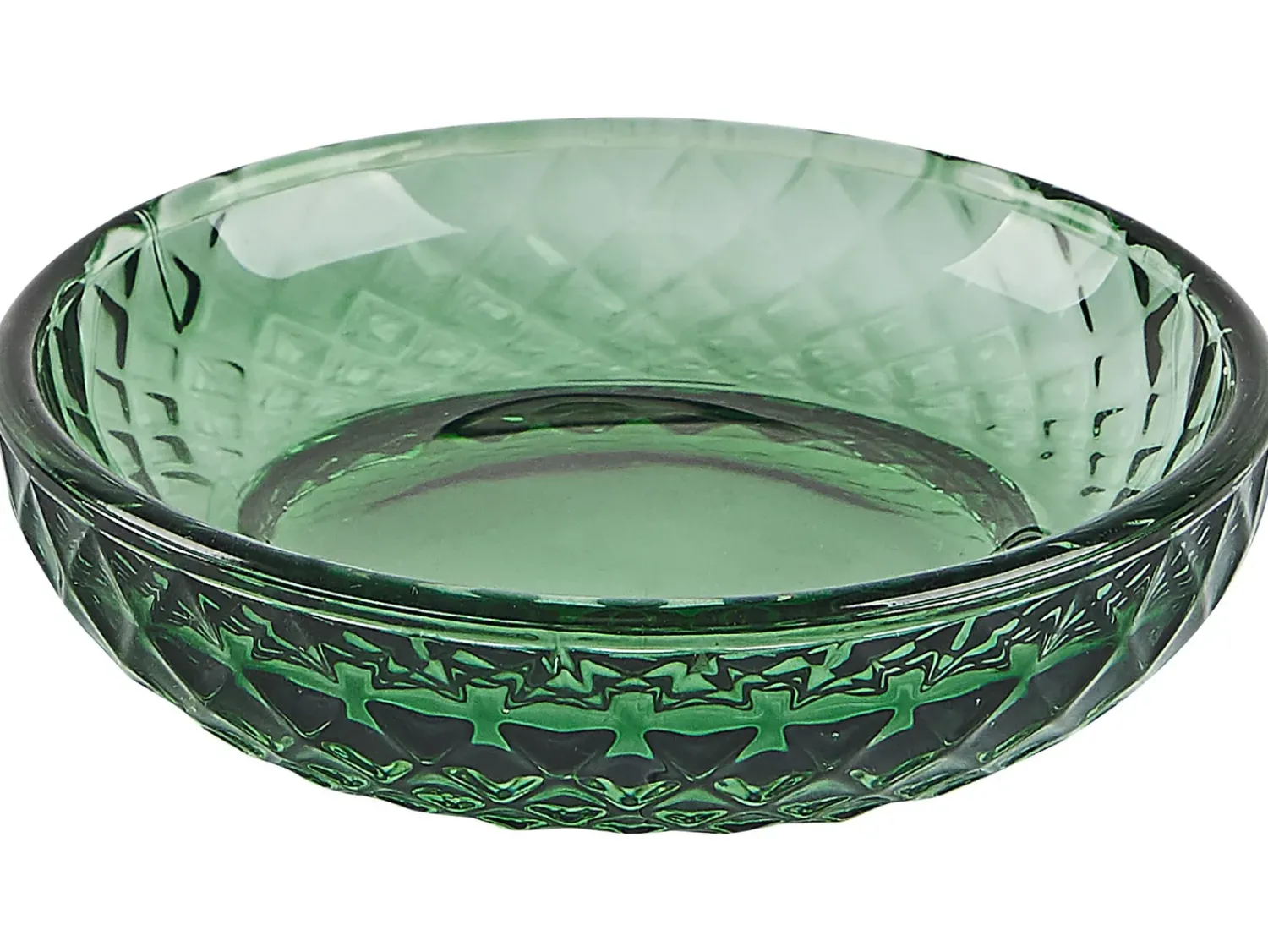 Discount Beliani Set da 4 accessori per il bagno CANOA Vetro Verde Verde Argento