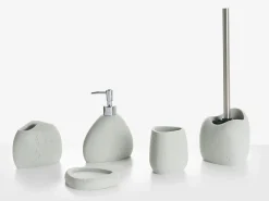 Discount Beliani Set da 5 accessori per il bagno COATA chiaro Grigio