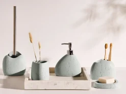 Discount Beliani Set da 5 accessori per il bagno COATA chiaro Grigio