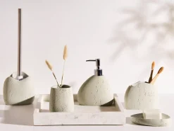 Discount Beliani Set da 5 accessori per il bagno COATA chiaro Beige