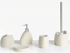 Discount Beliani Set da 5 accessori per il bagno COATA chiaro Beige