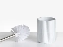 Outlet Beliani Set da 5 accessori per il bagno CAMANA Bianco Bianco Argento