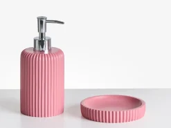 Discount Beliani Set da 5 accessori per il bagno CAMANA Rosa Rosa Argento