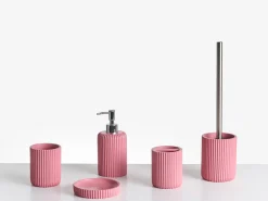 Discount Beliani Set da 5 accessori per il bagno CAMANA Rosa Rosa Argento