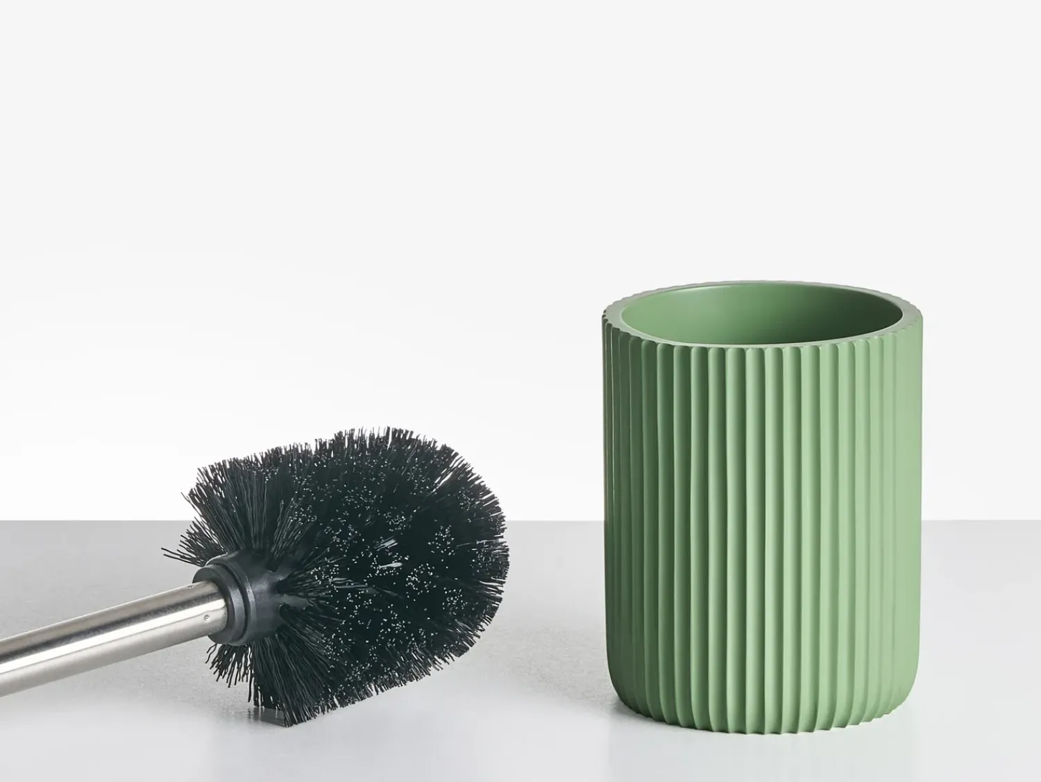 Best Beliani Set da 5 accessori per il bagno CAMANA Verde Verde Argento