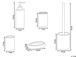 Clearance Beliani Set da 5 accessori per il bagno CHANCAY chiaro Beige