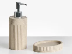 Clearance Beliani Set da 5 accessori per il bagno CHANCAY chiaro Beige