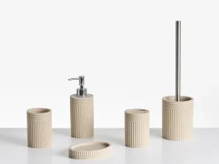 Clearance Beliani Set da 5 accessori per il bagno CHANCAY chiaro Beige