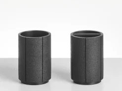 Best Beliani Set da 5 accessori per il bagno HUALLAGA Nero Argento Nero