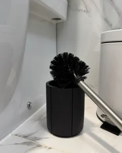 Best Beliani Set da 5 accessori per il bagno HUALLAGA Nero Argento Nero
