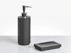 Best Beliani Set da 5 accessori per il bagno HUALLAGA Nero Argento Nero