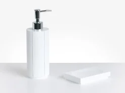Discount Beliani Set da 5 accessori per il bagno HUALLAGA Bianco Bianco Argento