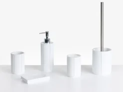 Discount Beliani Set da 5 accessori per il bagno HUALLAGA Bianco Bianco Argento