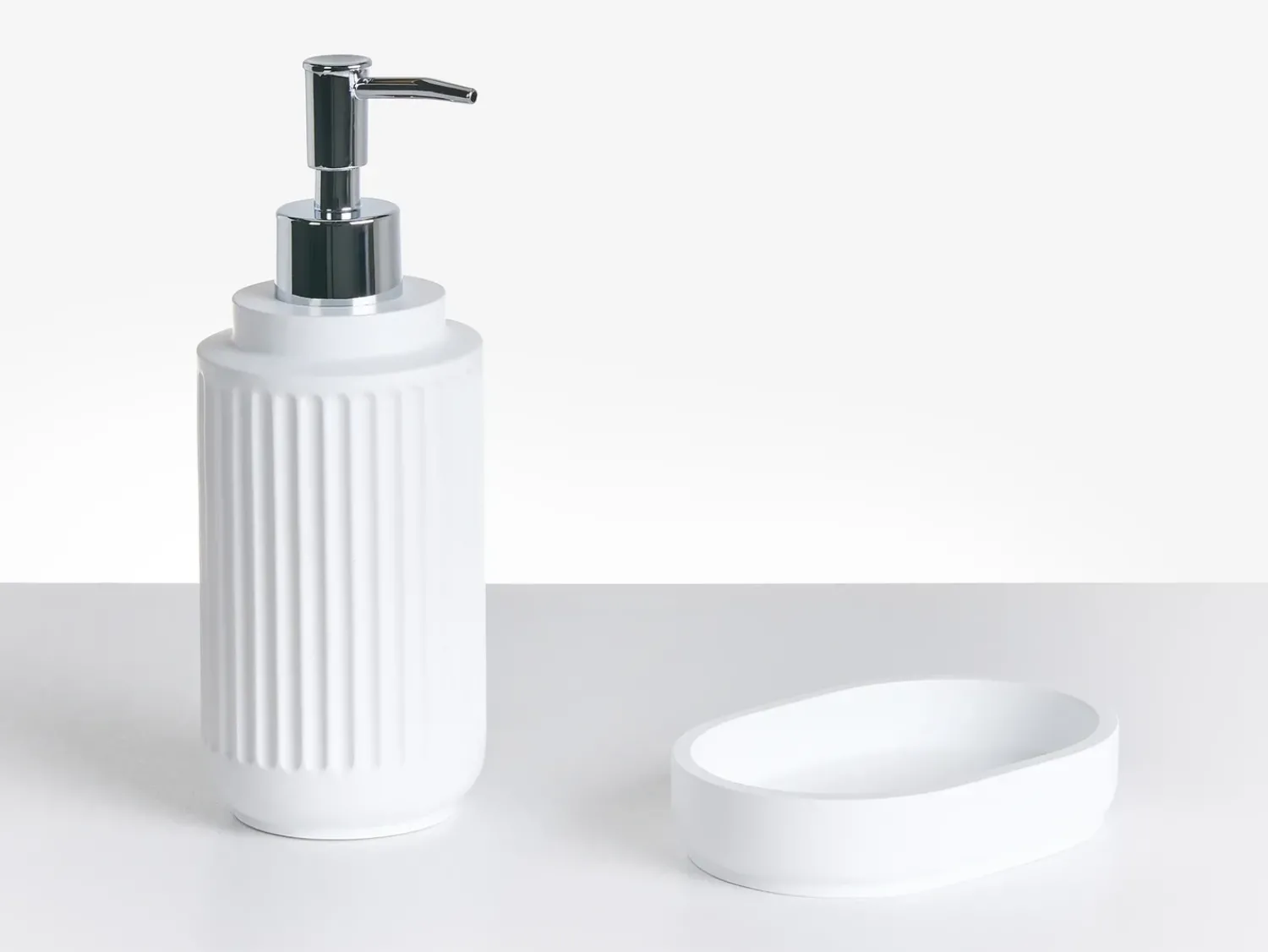 Hot Beliani Set da 5 accessori per il bagno HUARMEY Bianco