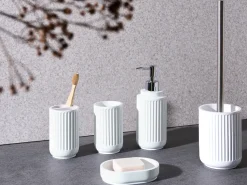 Hot Beliani Set da 5 accessori per il bagno HUARMEY Bianco