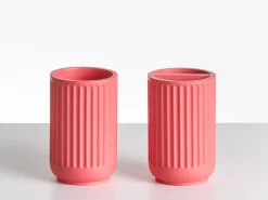 Beliani Set da 5 accessori per il bagno HUARMEY Rosso