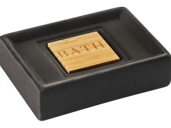 Sale Beliani Set da 4 accessori per il bagno KOUROU Ceramica Nero Marrone Nero