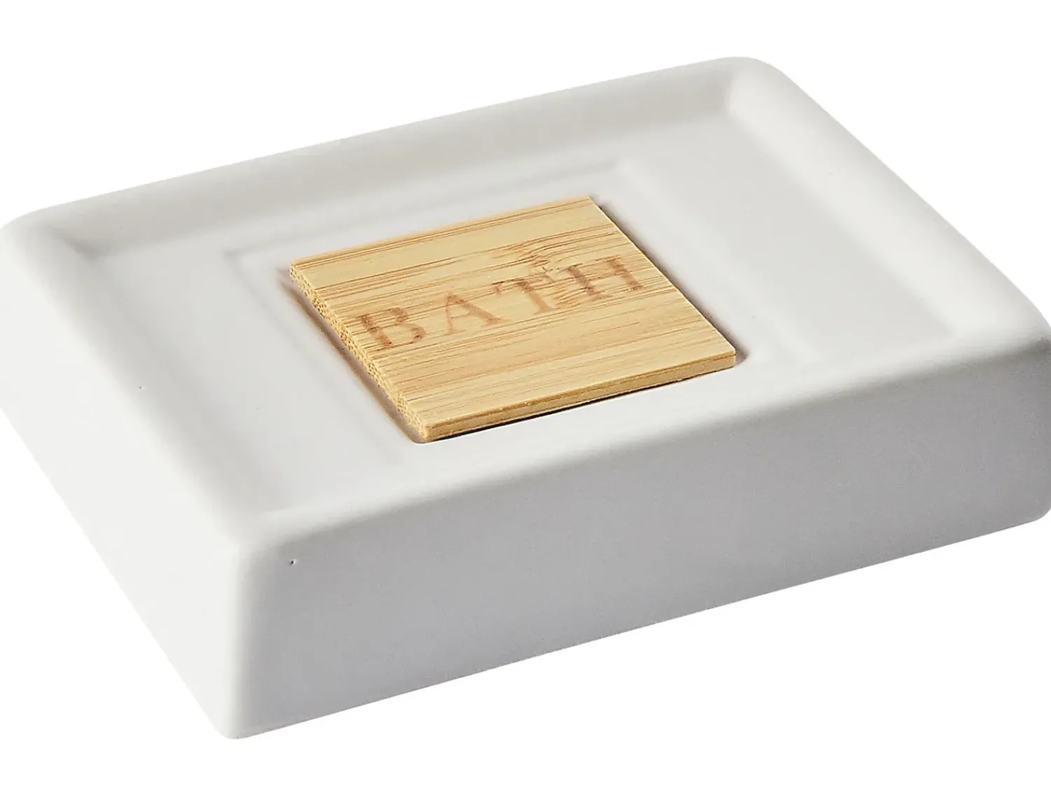 Outlet Beliani Set da 4 accessori per il bagno KOUROU Ceramica Beige Beige Marrone