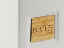 Outlet Beliani Set da 4 accessori per il bagno KOUROU Ceramica Beige Beige Marrone