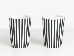 Hot Beliani Set da 5 accessori per il bagno LIRCAY Nero/Bianco Bianco Nero