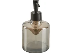 Hot Beliani Set da 3 accessori per il bagno MANAGUA Vetro Grigio Grigio Nero