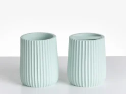 Best Beliani Set da 5 accessori per il bagno POZUZO Verde menta Verde Argento