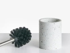New Beliani Set da 5 accessori per il bagno PERENE Terrazzo Bianco Bianco Argento