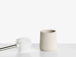 Outlet Beliani Set da 5 accessori per il bagno POZUZO Beige Argento Beige