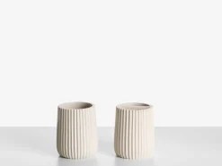 Outlet Beliani Set da 5 accessori per il bagno POZUZO Beige Argento Beige