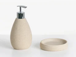 Beliani Set da 5 accessori per il bagno QUILA chiaro Beige