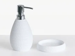 Beliani Set da 5 accessori per il bagno QUILA Bianco