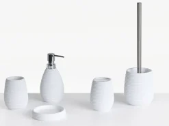 Beliani Set da 5 accessori per il bagno QUILA Bianco