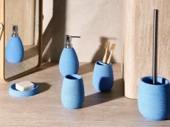 New Beliani Set da 5 accessori per il bagno QUILCA Blu