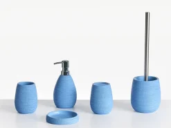 New Beliani Set da 5 accessori per il bagno QUILCA Blu