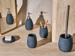 Online Beliani Set da 5 accessori per il bagno QUILCA scuro Blu