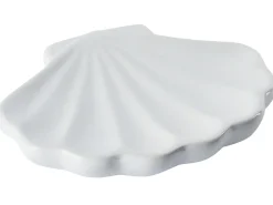 Clearance Beliani Set da 3 accessori per il bagno SHELL Ceramica Bianco